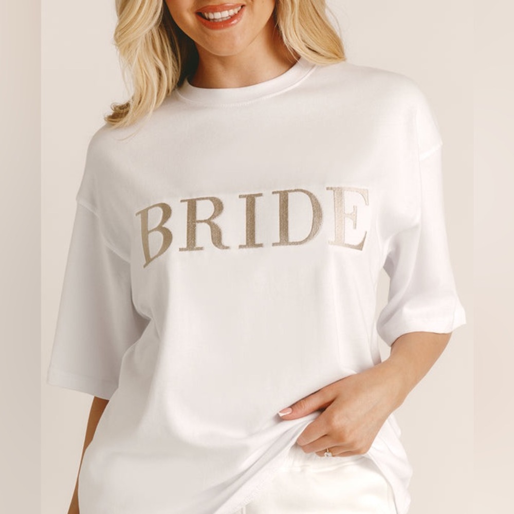 Gold Embroidery Bride T-Shirt